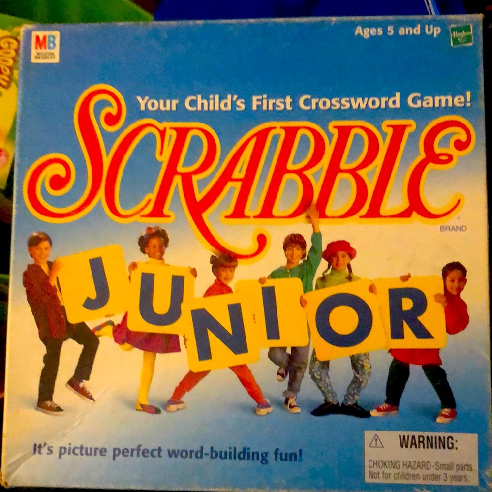 Scrabble Junior board game. Hasbro, 5& up.